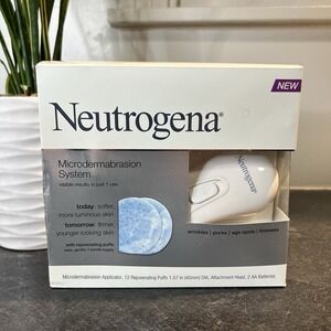 Neutrogena Microdermabrasion System Kit 12 Puffs NEW OPEN BOX No Batteries